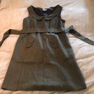 Classic mostly wool dress with collar